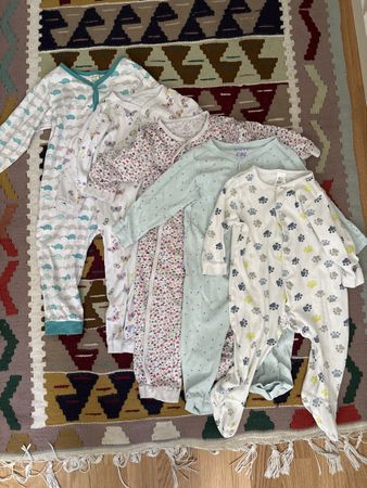 6 Baby Sleepsuits, size 86