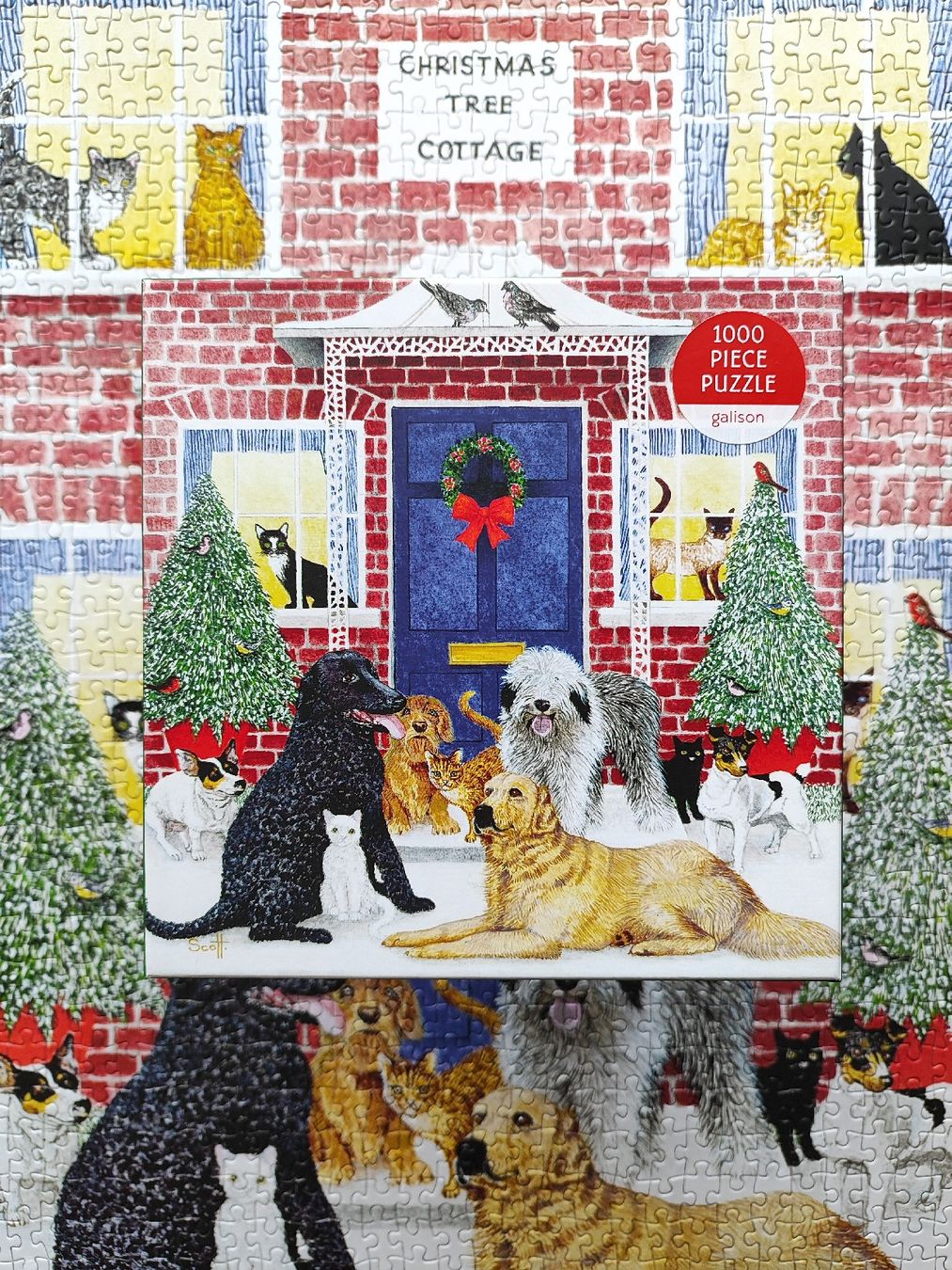 Puzzle: Galison Puzzle 1000 Christmas Cottage – Usato da Illnau venduto da iwo_jyy5 4