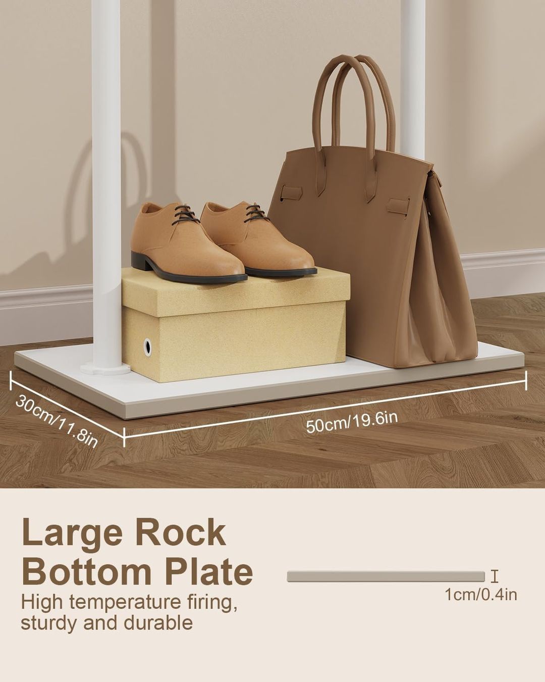 Guardaroba: Moderner Garderobenständer weiss mit Rock Slab Base – Nuovo e nell'imballaggio originale da Affoltern am Albis venduto da scrapbooking 2