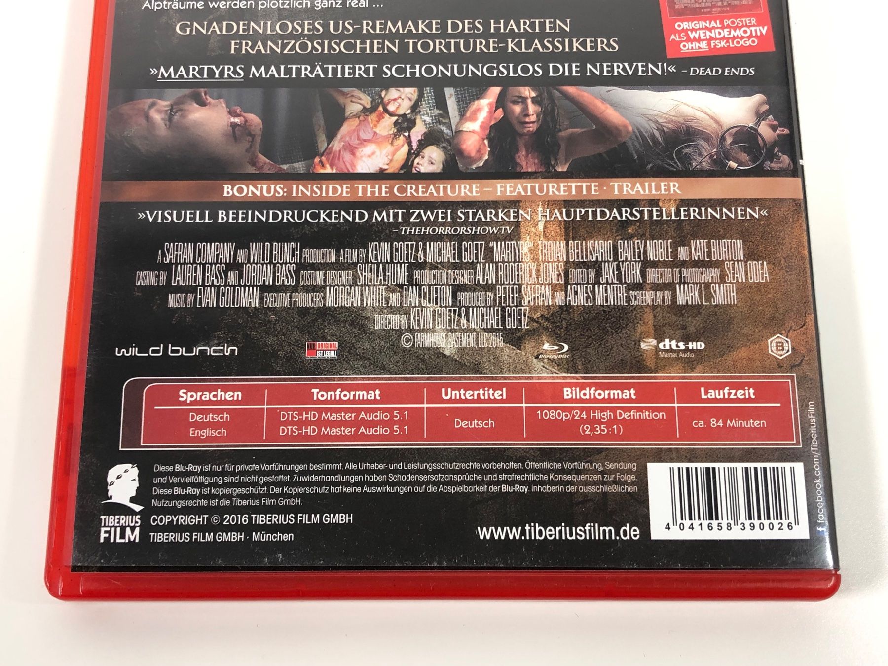 Alle DVDs: Martyrs (2015) - Bluray – Gebraucht aus Bern von McFlurry_88 2