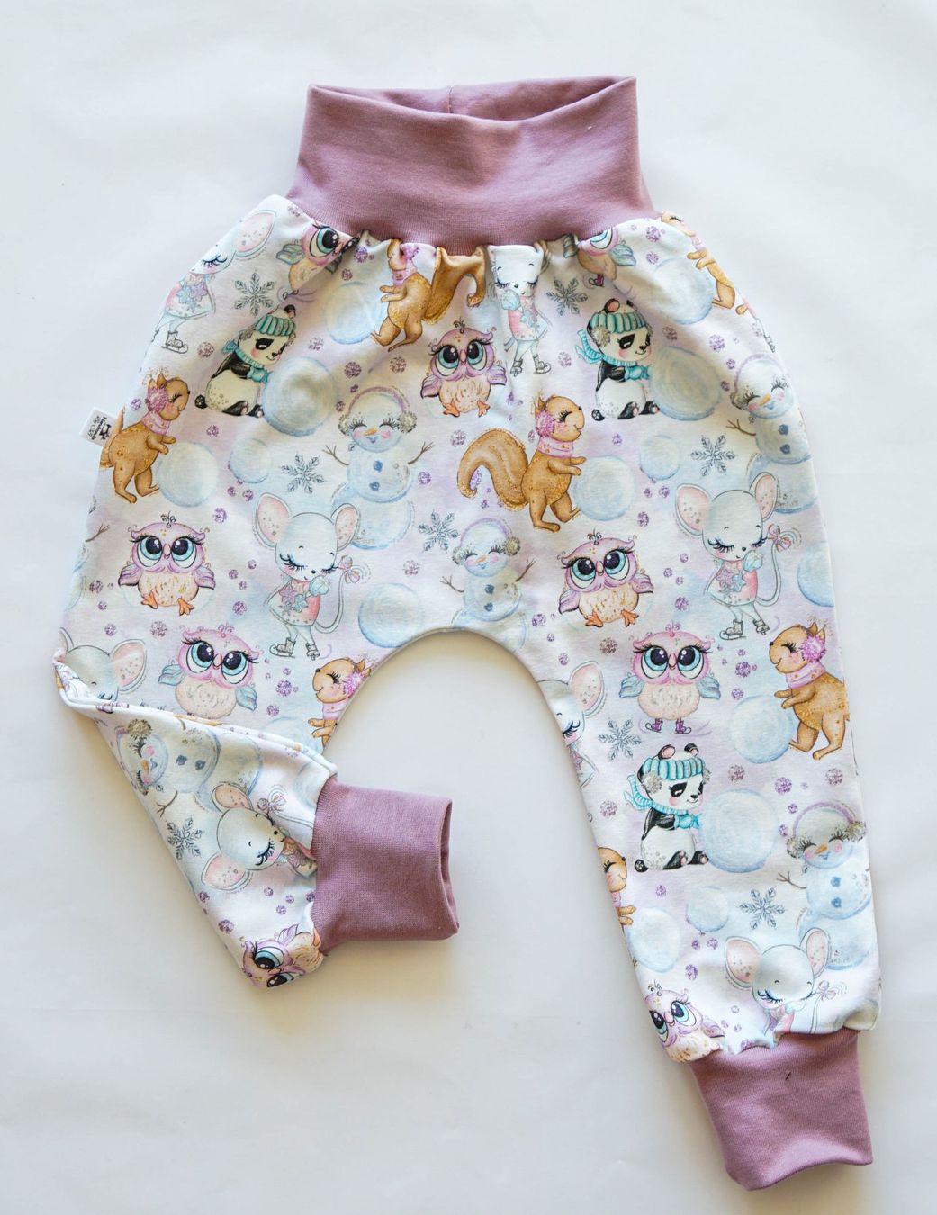 Pantaloni: Sweat Pumphose mit Eulen/Panda/Eichhörnchen Gr.80/86 - NEU – Nuovo e nell'imballaggio originale da Zürich venduto da sambaum