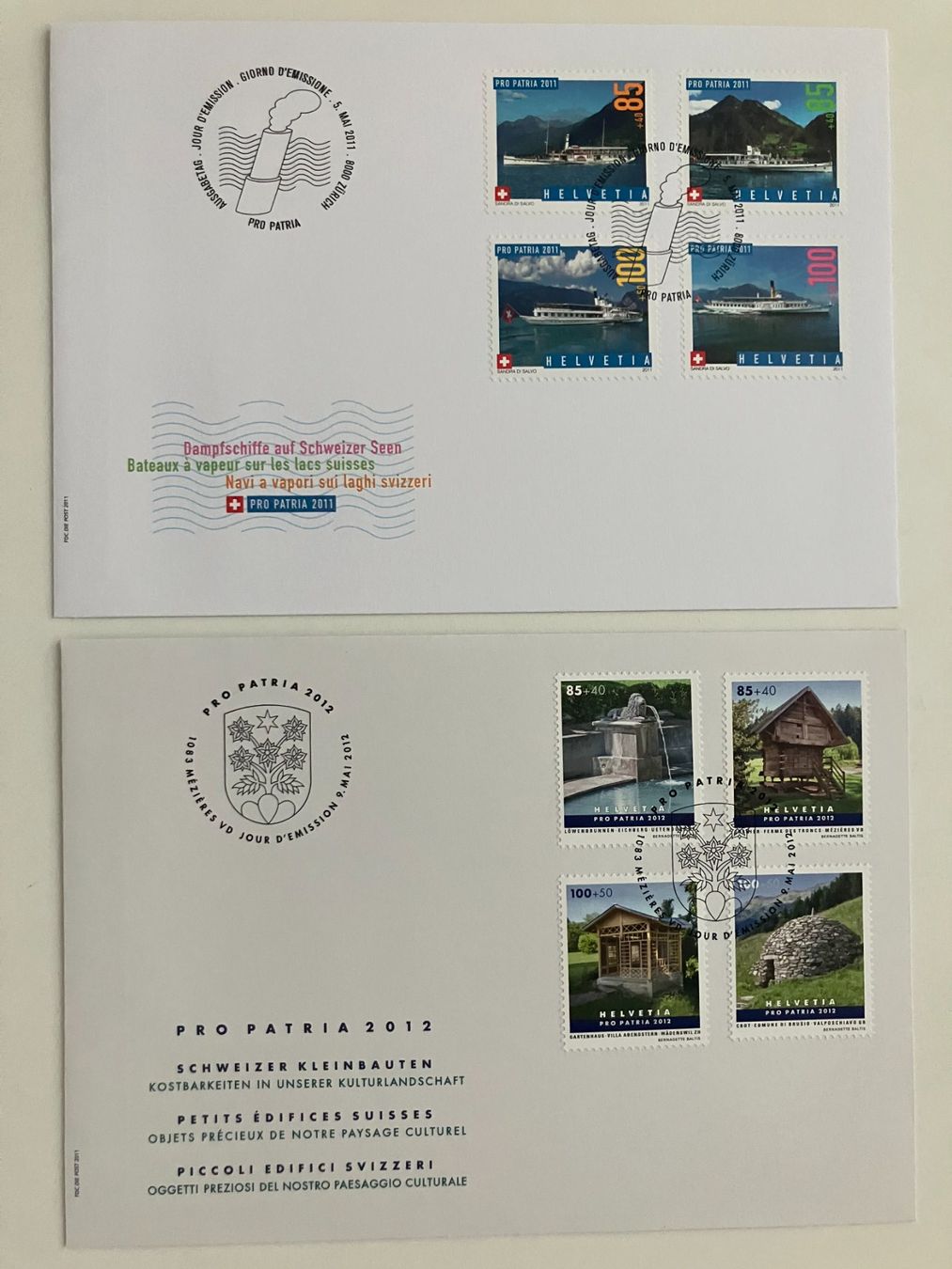 Tutti i francobolli: Pro Patria 2006-15, 10 FDC's, KP 200.-- – Usato da Würenlos venduto da Eulenpostuhu 2