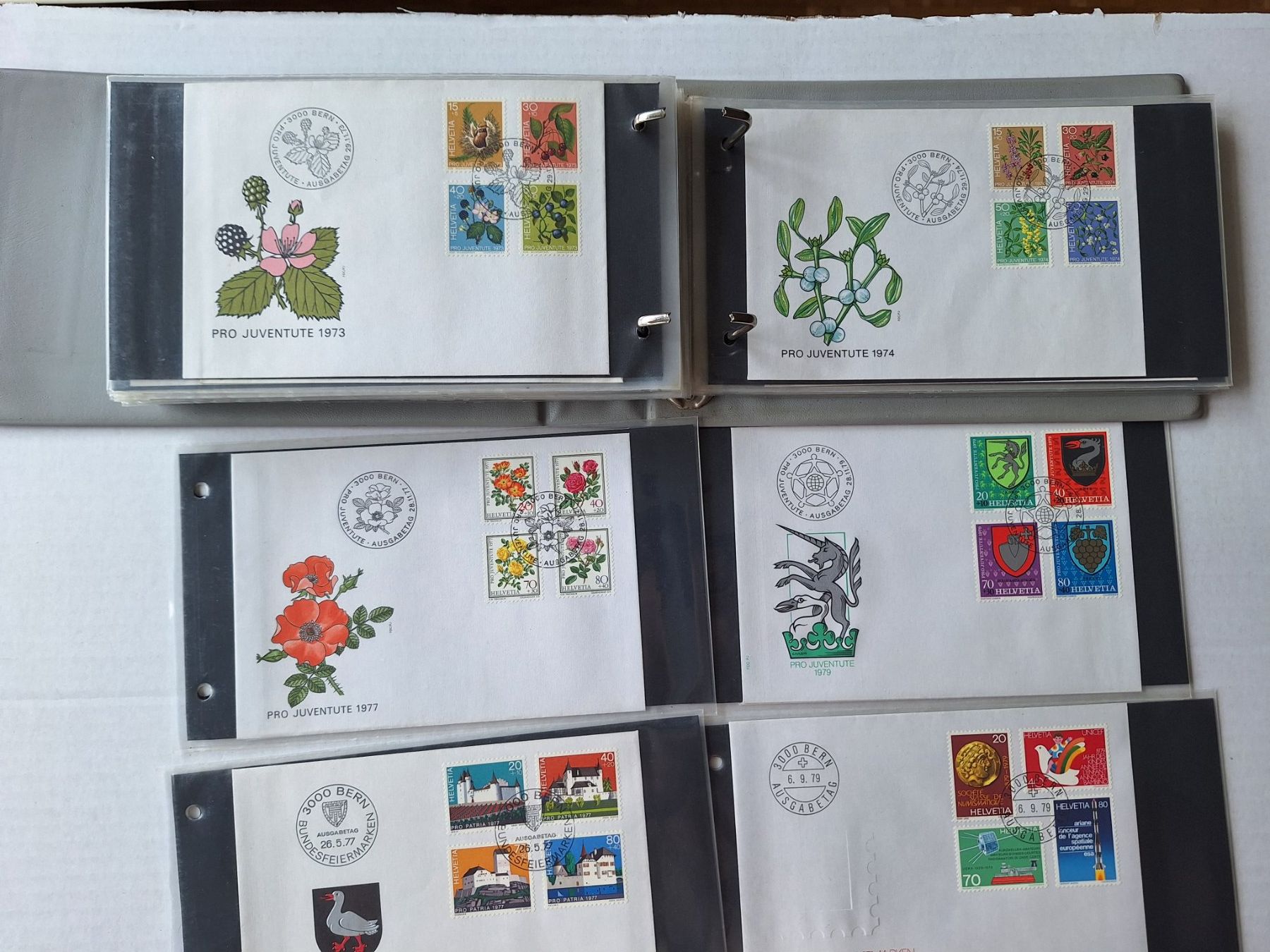 Tutti i francobolli: 60 FDC Schweiz ab 1968 – Usato da Zürich venduto da t24_de 2