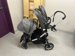 Thule Sleek Stroller Grey with Dual Seat Adapters