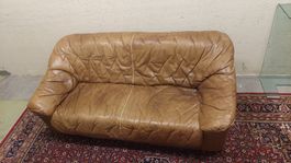 Ledersofa hellbraun 3-Sitzer gebraucht guter Zustand