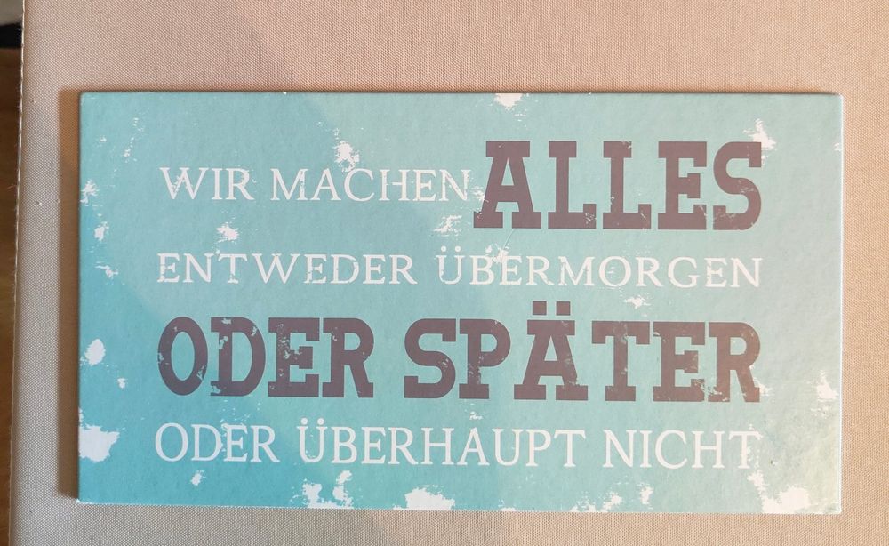 Sprüche Schild/Karte zum aufhängen Kaufen auf Ricardo