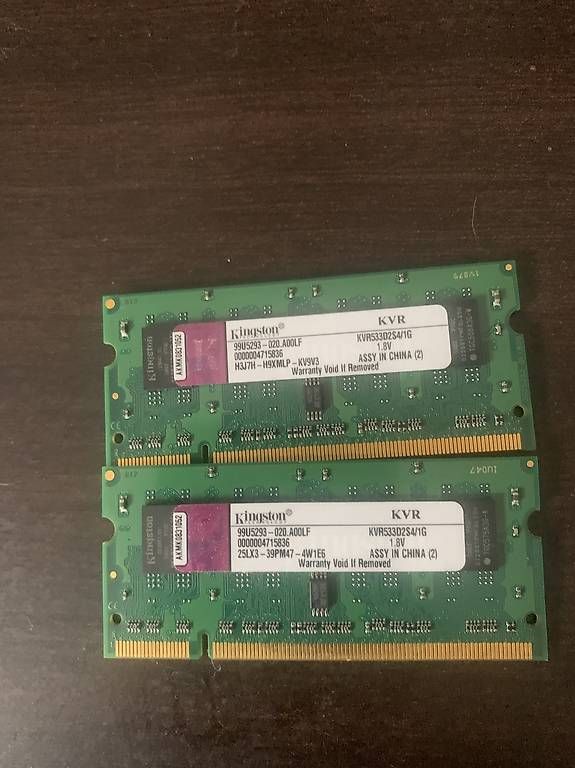Memory / RAM: RAM Kingston DDR2 2x1Gb – Gebraucht aus Cossonay-Ville von BRick73
