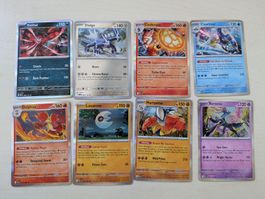 8-teiliges Set aus Holo Rare Karten