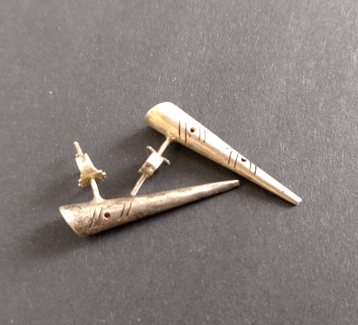 Ohrringe & -stecker: MODERNE OHRRINGE SILBER 800 925 KEGEL – Gebraucht aus Romanshorn von Glitzer-Paradies 1