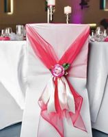 Hochzeitsdeko Stuhlschmuck, Schleifen, Rosen, Top!