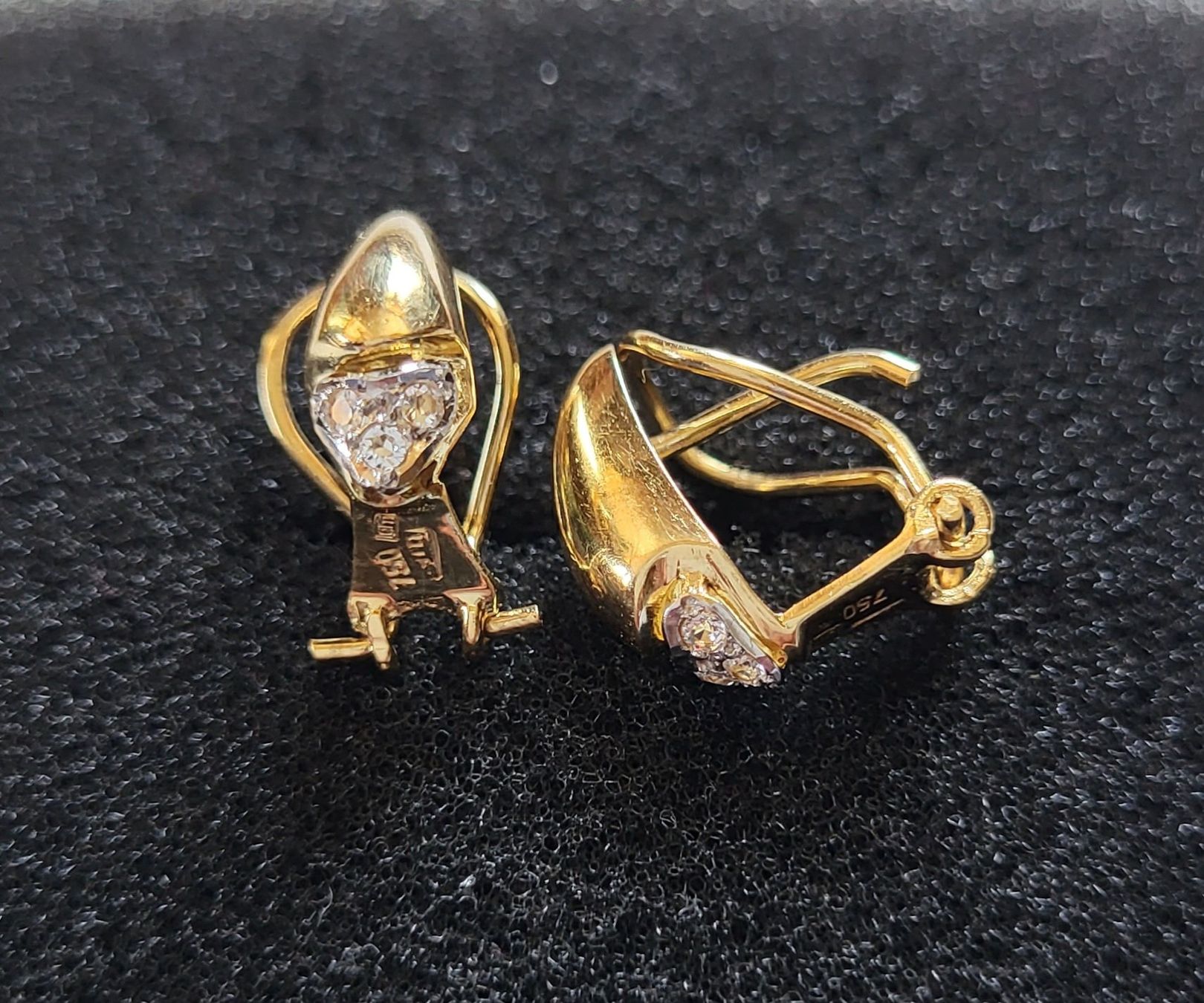 Orecchini pendenti & Orecchini a lobo: 750 Gold Ohrstecker Mit Steine – Usato da Wald ZH venduto da Dasilver 1