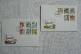 1986/87 2 FDC Postbeförderung SBK 731 - 741