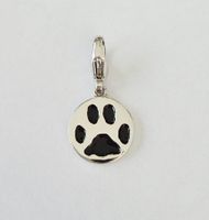 Silber 925 Charm Anhänger Pfote, Naturverbunden - Neu
