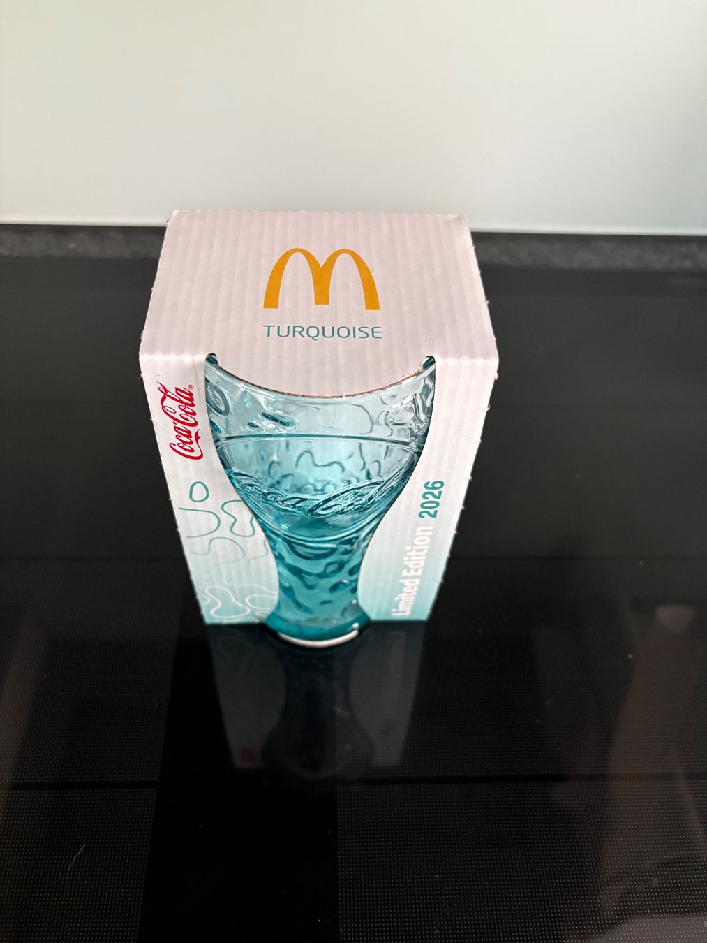 Mc Donald's Bicchieri: McDonalds Glas 2026 türkis – Nuovo e nell'imballaggio originale da Kerzers venduto da chassotce 1