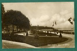 Genève, Quai du Léman, belebt, ungelaufen, ca. 1915