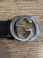 Ceinture GUCCI femme cuir noir.