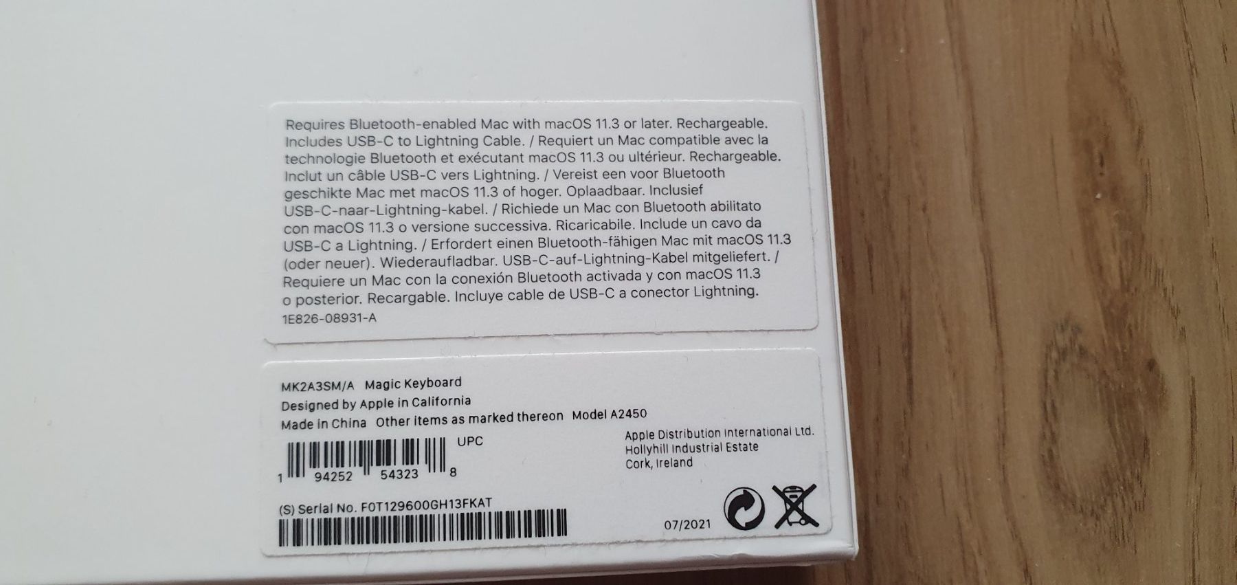 Apple Tastiere: Neuwertiges Apple Magic Keyboard Modell A2450 – Nuovo (secondo la descrizione) da Wallenwil venduto da Rainbow45 2