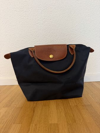 Handtasche Longchamp Le Pliage blau braun