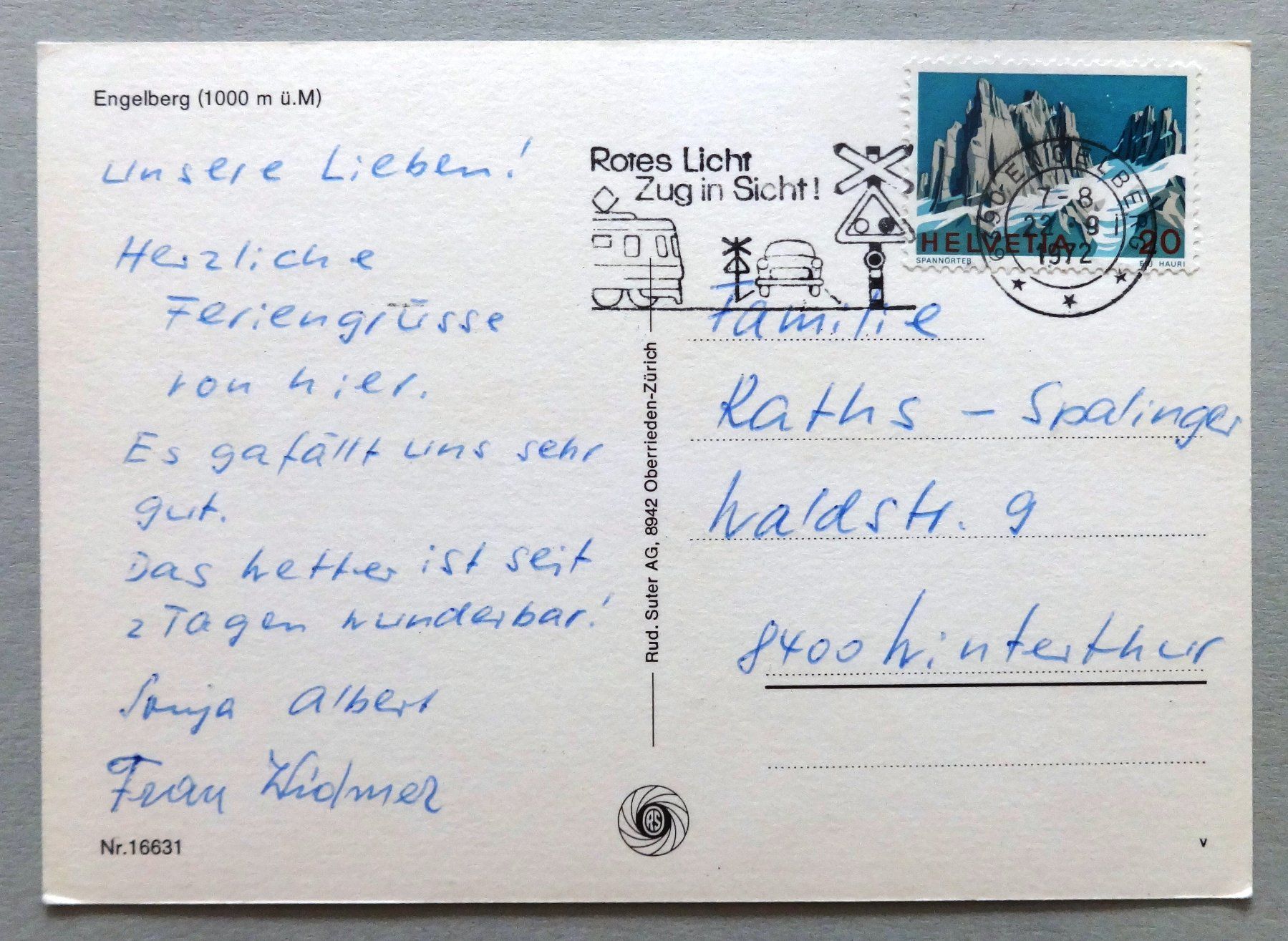 Cartes postales: Engelberg (1000 m ü.M.) – D'occasion à Fétigny par Billy2miny 1