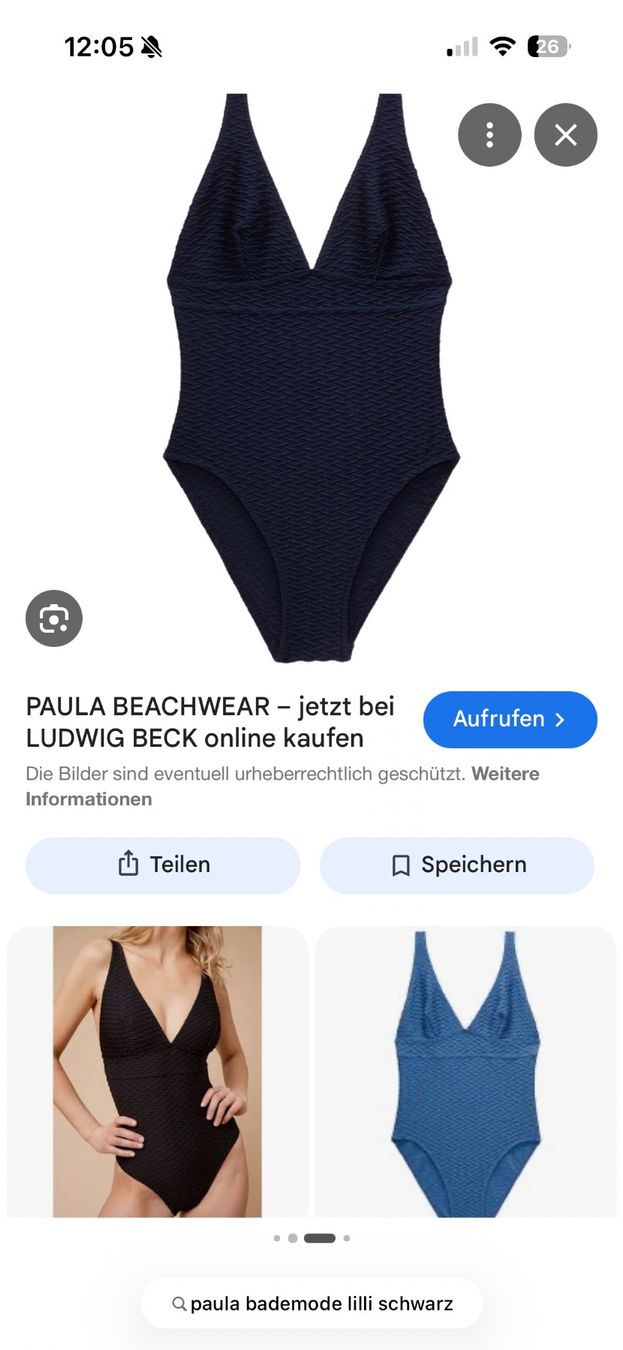 Costumi da bagno & Bikini: Paula Lily Badekleid, schwarz, gr. L – Usato da Meggen venduto da K.Rigert 4