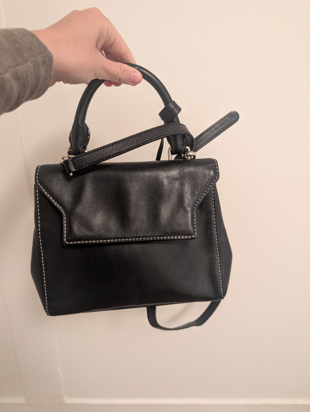 Sandro Borse da donna: Sandro Black Leather Handbag – Usato da Zürich venduto da waeberg 3