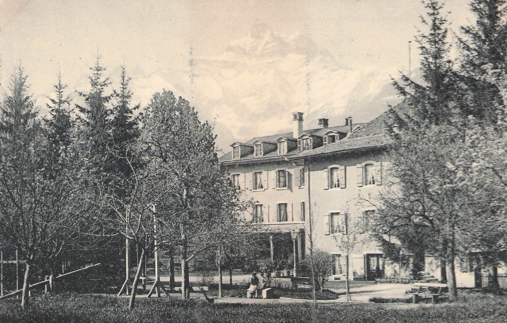 Cartoline postali: Vallerettes,Hotel Pension  Rochet ? 1898 – Usato da Reichenburg venduto da ibiza18