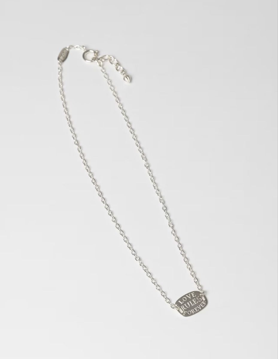 Ensoie Catenine: En Soie Silver necklace "Love Rules Forever"  – Usato da Zürich venduto da jil.zh