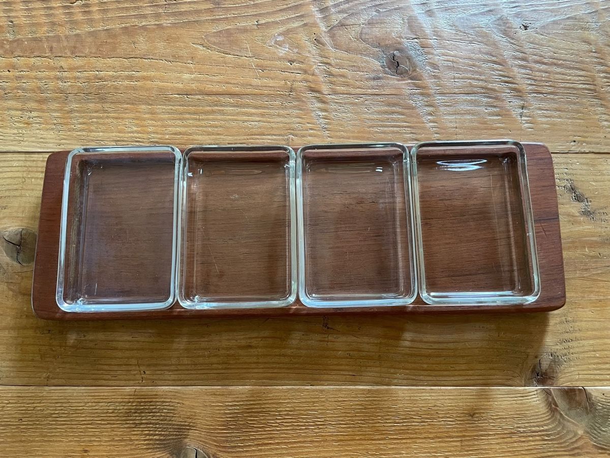 Piatti di portata: Vintage Tablet Teak Aperitif-Set  – Usato da Biel/Bienne venduto da Jilo 3