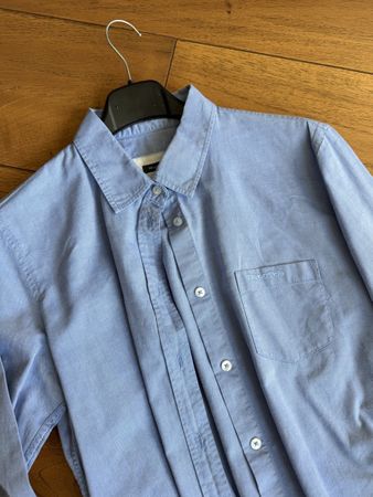 Camicia Marc O'Polo azzurra con toppe sui gomiti