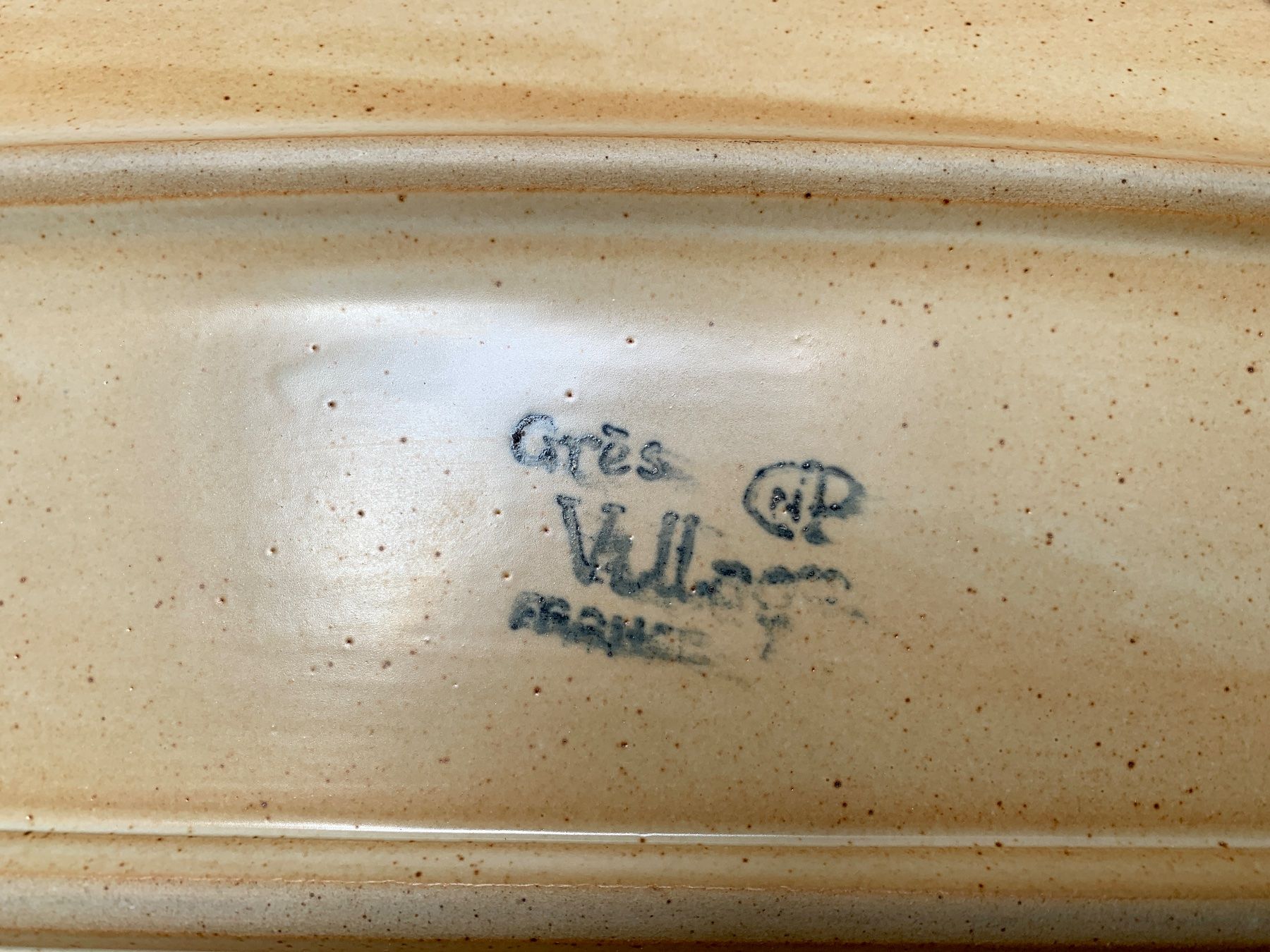 Servierplatten: Grosser Servierteller mit Fischsujet von Grès Village – Gebraucht aus Zürich von Les_Zurichois 4