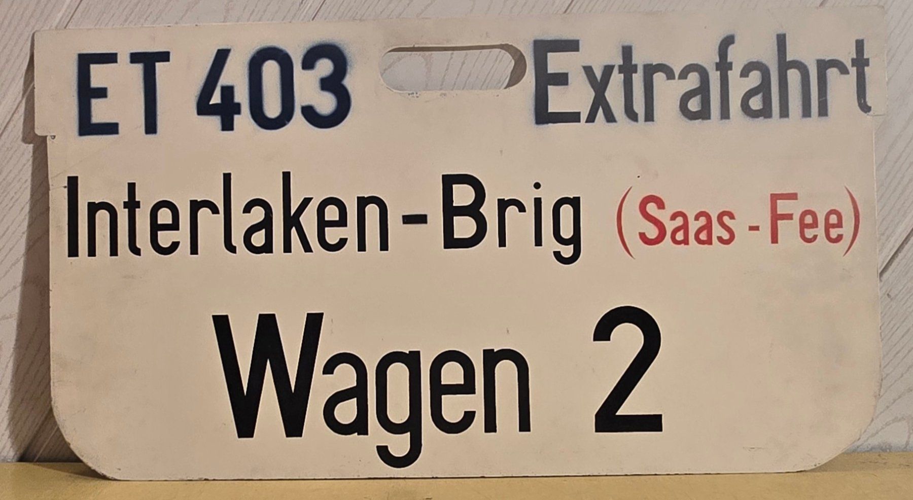 SBB/CFF/FFS Schilder: SBB - TEE - " TRANS EUROP EXPRESS " - Sonderfahrt – Gebraucht aus Biel/Bienne von Fischhene 4