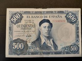 Spanien 500 Pesetas 1954