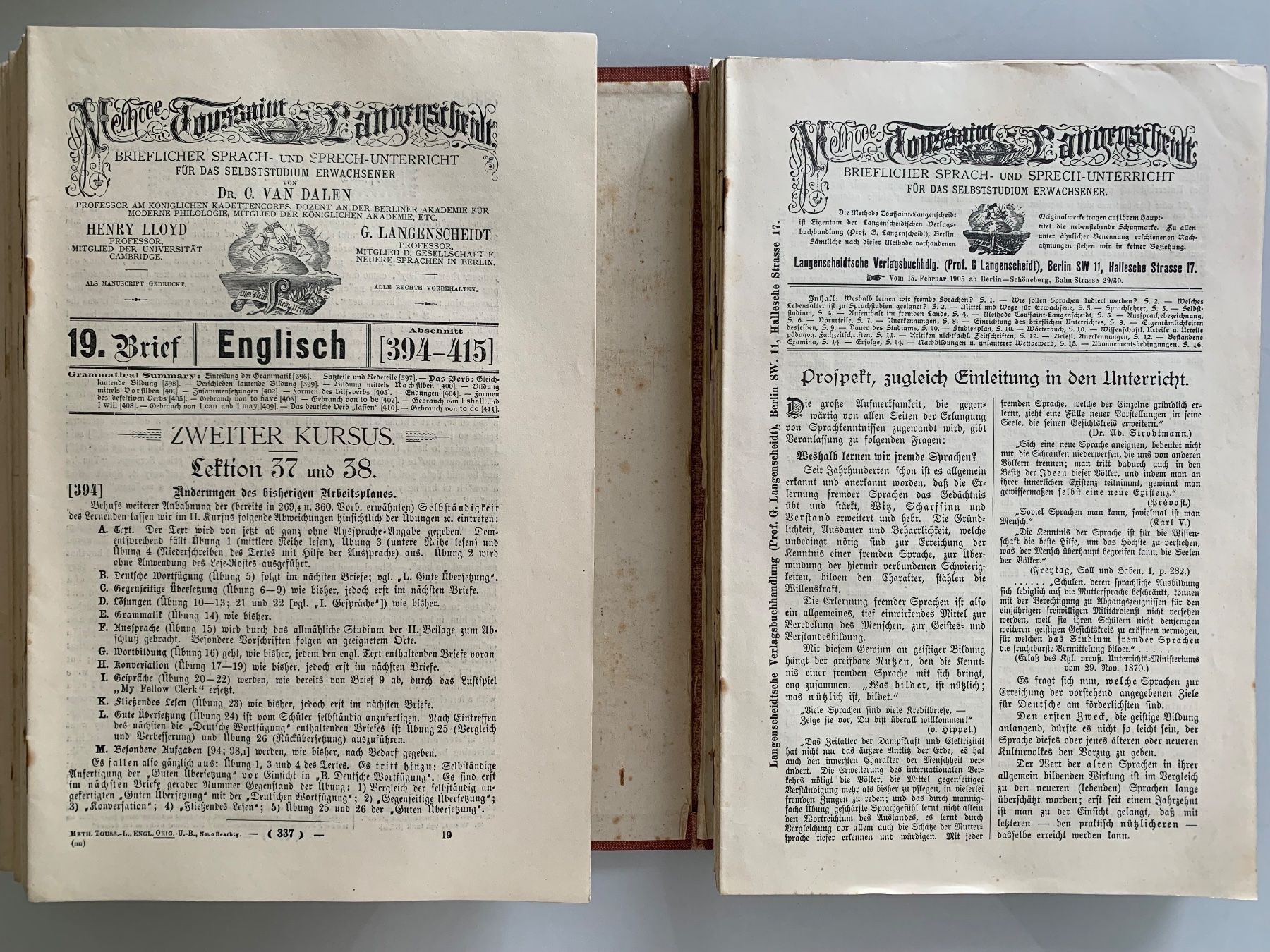 Libri: Original-Methode Toussaint Langenscheidt: Englisch. I und II – Usato da Basel venduto da SusaSandig 6