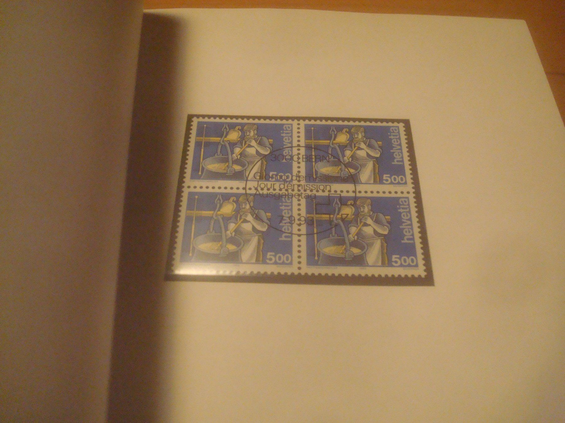 Alle Briefmarken: CH 1993 Jahresbuch mit 4er Blocks – Gebraucht aus Gordola von Polentaefung 7