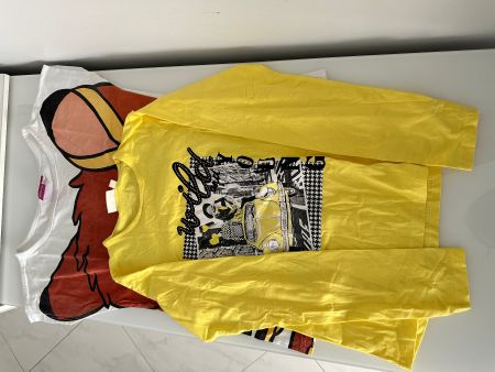 2 Mädchen Shirts Gr. 146/152 Frühling, Bambi, New-York-Print