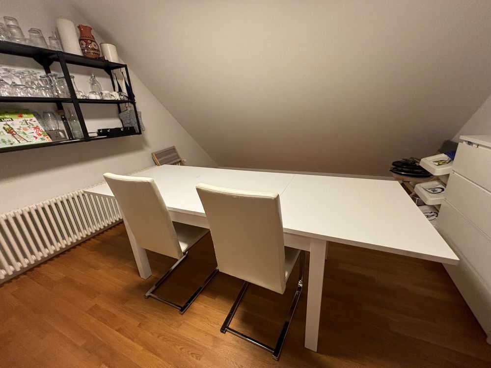Weisser, ausziehbarer IKEA Tisch Acheter sur Ricardo
