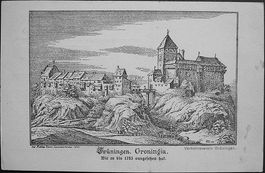 Künstler-Litho GRÜNINGEN Groningia ZH 1642-1783