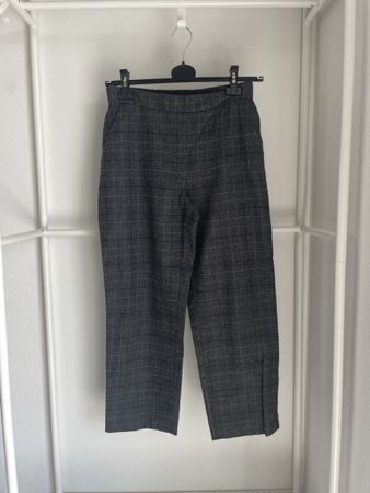Stoffhose Grau Kariert Gr. S 36 Herbst Büro Style Chic