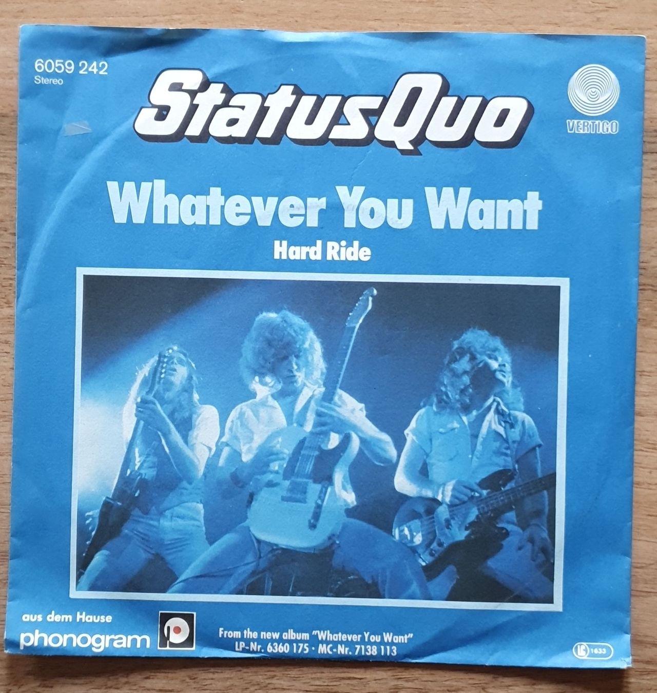 Dischi in vinile: Status Quo Whatever You Want Single Vinyl 7" – Usato da Sirnach venduto da dimitri1963