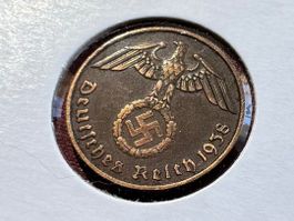 Drittes Reich 2 Reichspfennig 1938 E  (Muldenhütten)