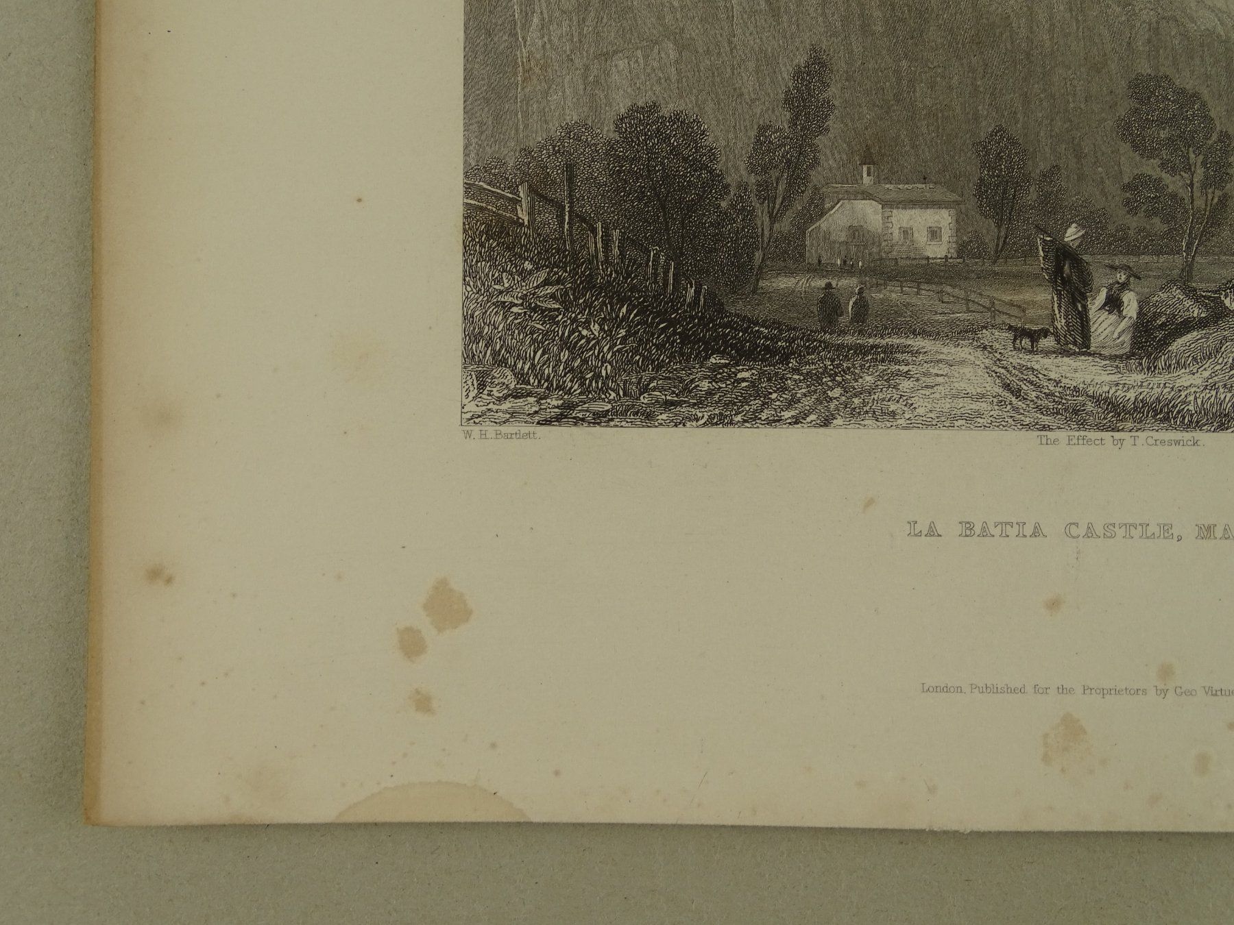 Incisioni: MARTIGNY LA BATIA, STAHLSTICH NACH BARTLETT 1836 – Usato da Grüningen venduto da Kartensammler 2