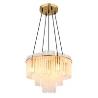 Pendelleuchte, Gold, Opal, 50 cm Ø