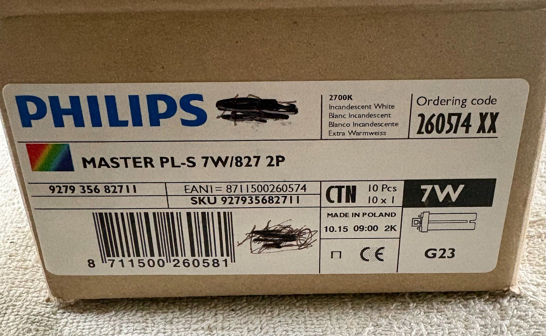 Philips Lampade: PHILIPS MASTER PL-S 7W/827/2 P NEU & ORIGINALVERPACKT – Nuovo e nell'imballaggio originale da Ostermundigen venduto da crazy-horse-1840