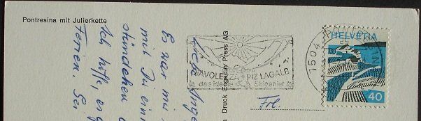 Cartoline postali: PONTRESINA mit Julierkette – Usato da Jona venduto da philajona 1