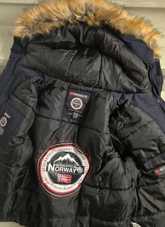 Herren Winterjacke Geographical Norway blau Grösse XL Neu