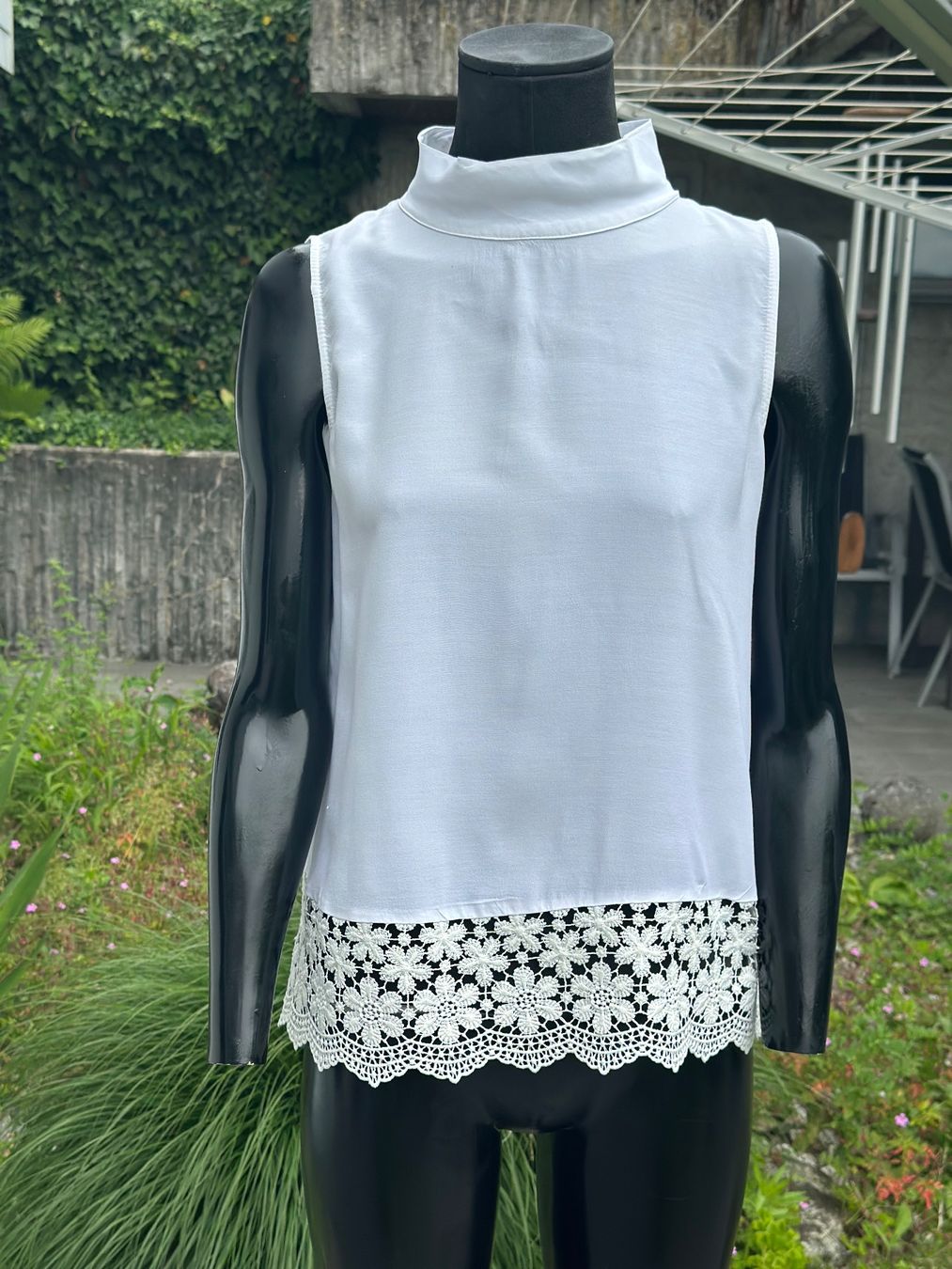 Zara Tops: Sommerliches Top mit Spitze, Weiss, Grösse 36, – Gebraucht aus Zufikon von Modestil365 2