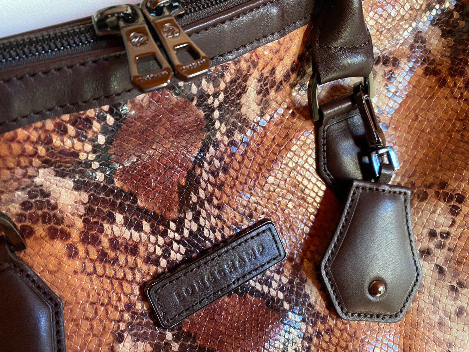 Longchamp Taschen für Damen: Sac Cabas Longchamp – Édition Spéciale Python – Gebraucht aus Bernex von euma1976 3