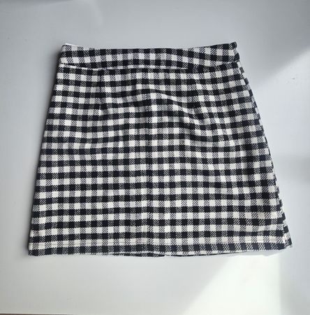 Damenrock Gr. 36 Schwarz/Weiss kariert