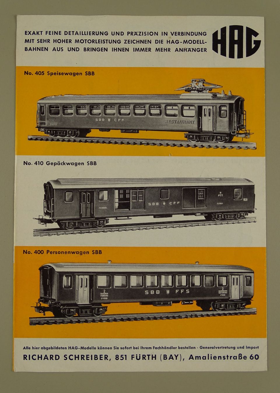 Hag Documenti: HAG FALTBLATT 1963/64 – Usato da Grüningen venduto da Kartensammler 1