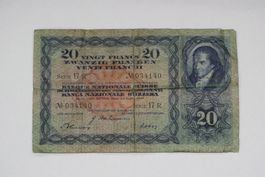 20 Franken Note 23.03.1944